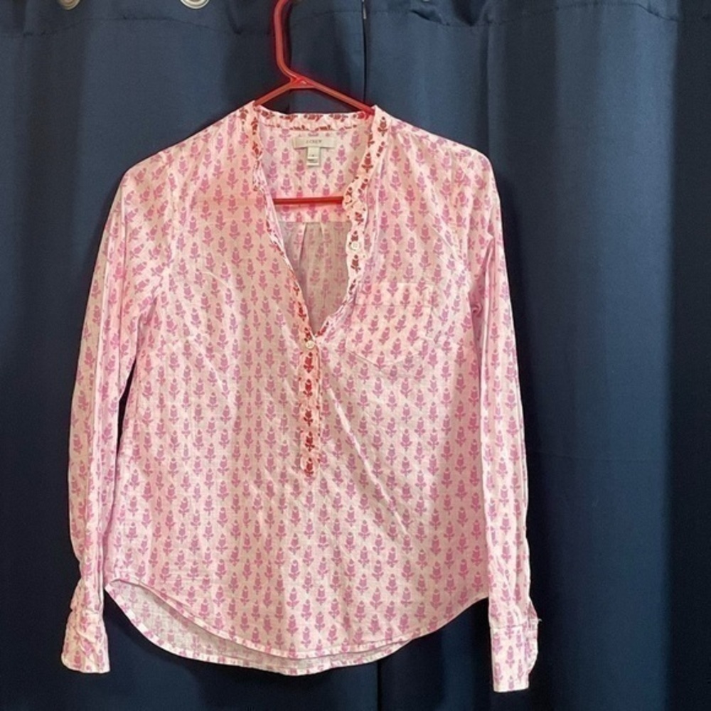 J.Crew thistle print popover